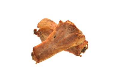 beyaz arka plan üzerinde izole kızarmış et