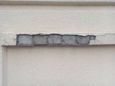 Eski tuğla duvar görüntüsü - yakın plan