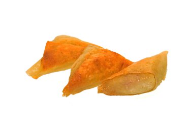 Beyaz arkaplanda izole edilmiş krepler