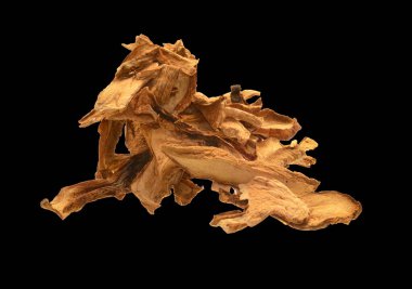 Beyaz arka planda izole edilmiş kurutulmuş mantarlar.