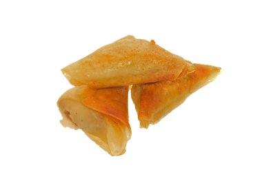 Beyaz arkaplanda izole edilmiş krepler