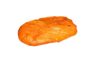 Beyaz arkaplanda izole edilmiş kızarmış ekmek