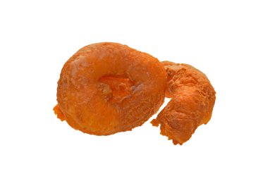 Çörek beyaz arkaplanda izole edildi