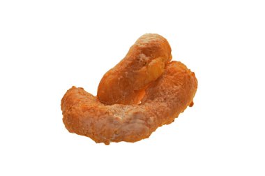 Çörek beyaz arkaplanda izole edildi