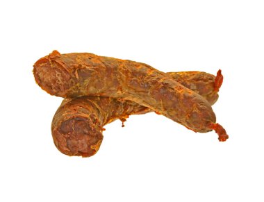 sosis beyaz arkaplanda izole