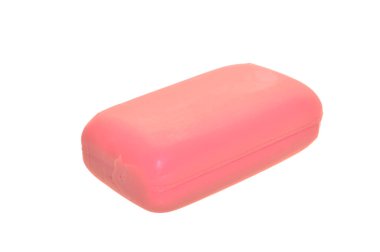 sabun beyaz arkaplanda izole edildi