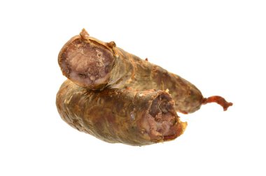 sosis beyaz arkaplanda izole