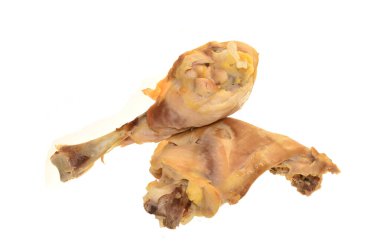 Beyaz arka planda izole edilmiş tavuk eti