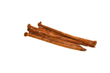 Beyaz arka plan üzerinde izole paslı metal