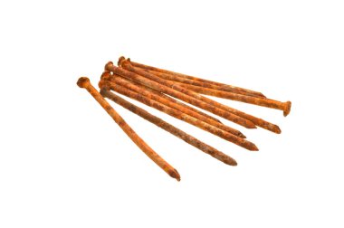 Beyaz arka plan üzerinde izole paslı metal