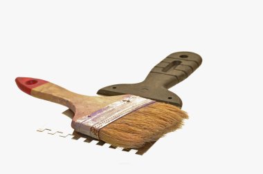 Beyaz arka plan üzerinde izole, inşaat aracı