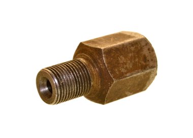 Beyaz arka plan üzerinde izole paslı metal