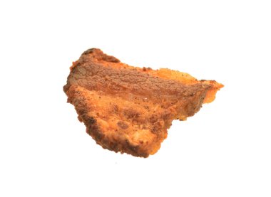 Kızarmış domuz yağı beyaz arkaplanda izole