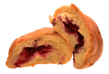 ekmek beyaz arkaplanda izole edildi