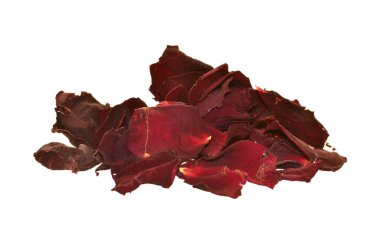 Beyaz arkaplanda gül yaprakları izole