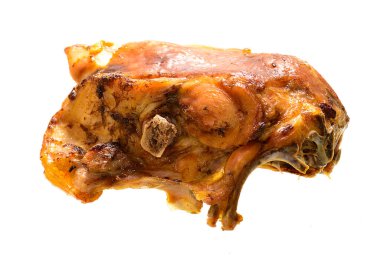 beyaz arka plan üzerinde izole kızarmış et
