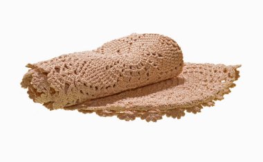 Peçete beyaz arkaplanda izole edildi