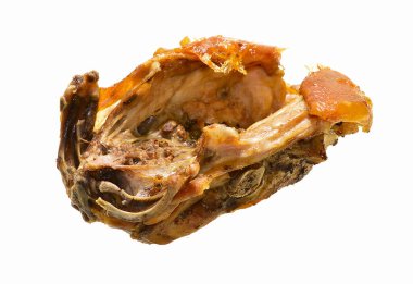 beyaz arka plan üzerinde izole kızarmış et