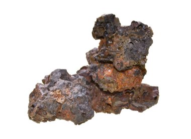 Beyaz arkaplanda izole taş