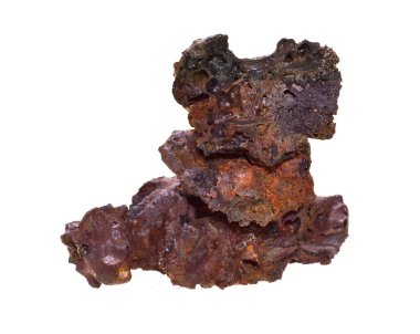 Beyaz arkaplanda izole taş