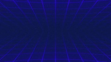 Mavi tonlarda canlı, soyut bir dijital şebeke arka planı, fütüristik temalar veya teknolojiyle ilgili projeler için mükemmel