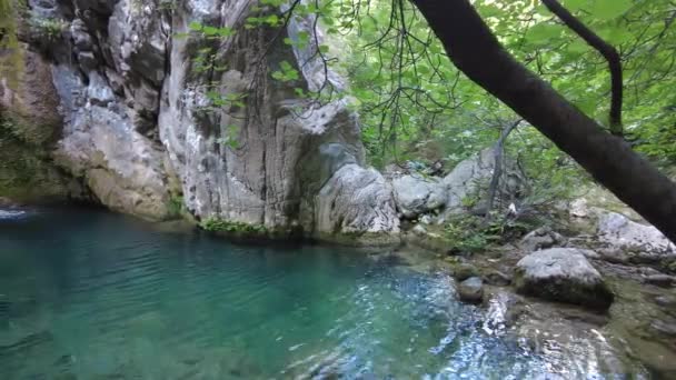 Cañón Krapina Cascada Cerca Budva Montenegro — Vídeos de Stock