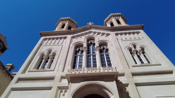 クロアチアのドゥブロヴニクで唯一のキリスト教正教会である神聖な発音教会 — ストック動画