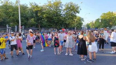 Madrid, İspanya - 9 Temmuz 2022: Onur Yürüyüşü