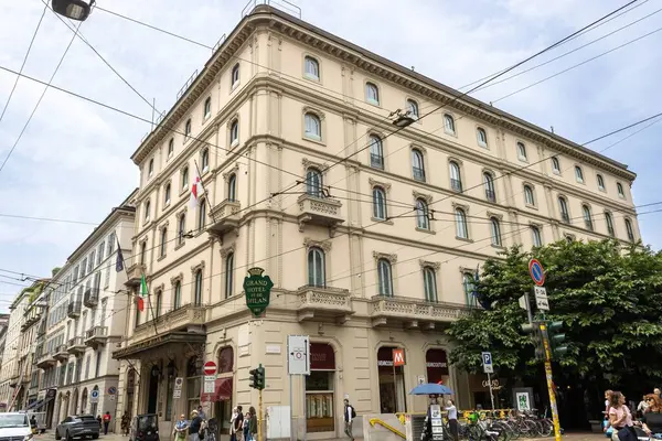 Milan, İtalya - 28 Mayıs 2025 Grand Hotel et de Milan