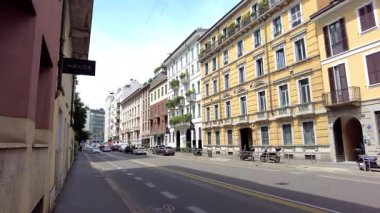 Milan, İtalya - 28 Mayıs 2025 Via Senato