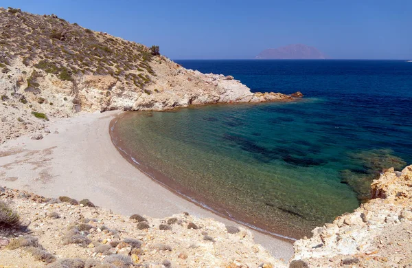 Peristeria Plajı Ammoudaraki Bölgesi Milos Adası Kiklad Yunanistan — Stok fotoğraf
