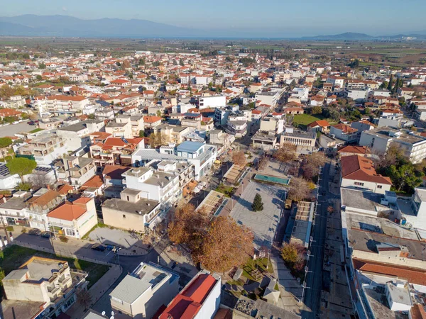 Letecký Pohled Město Almyros Magnésii Soluň Řecko — Stock fotografie