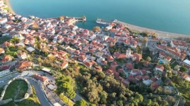 Aerial view of Nafpaktos town, Greece