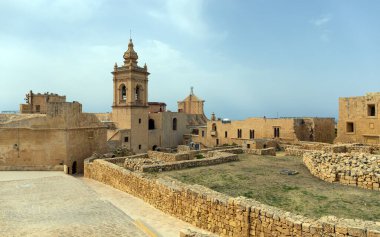 Victoria Cittadella 'sı ve Malta' nın Gozo adasındaki Katedrali.