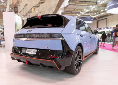 ATENS, GREECE - 5 Ekim 2024: Hyundai Ioniq 5 N at Auto Athina 2024 Motor Show.