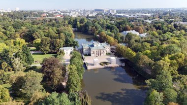 Ada, Varşova, Polonya 'daki Saray' ın Hava Görüntüsü
