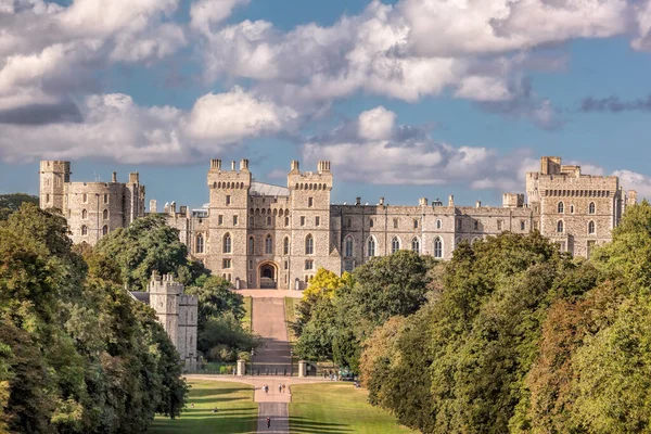 Castelo Windsor Com Parque Público Uma Residência Real Windsor Condado — Fotografia de Stock