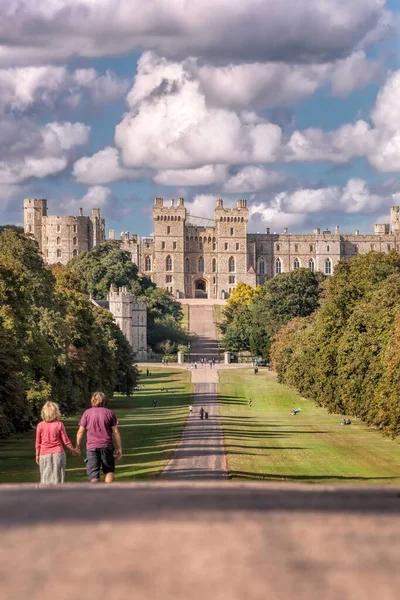Castello Windsor Con Parco Pubblico Una Residenza Reale Windsor Nella — Foto Stock