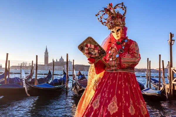 Coloridas Máscaras Carnaval Festival Tradicional Venecia Italia — Foto de Stock