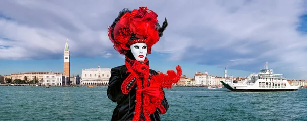 Colorful Carnival Masks Traditional Festival Venice Italy — Stock Photo, Image