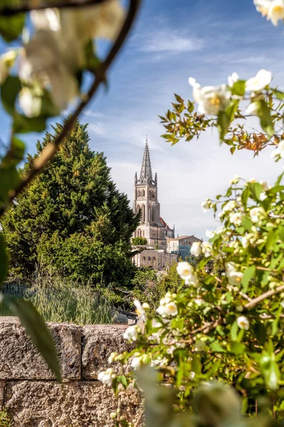 Kostel Emiliona Regionu Bordeaux Francie Město Zapsáno Seznamu Světového Dědictví — Stock fotografie