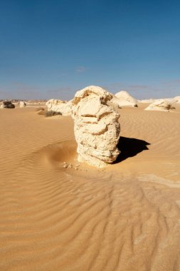 White desert in western Egypt taken in January 2022