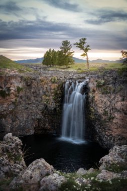 Orkhon Waterfall in Central Mongolia