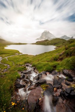 Mountain Lake in the French Pyrenees clipart