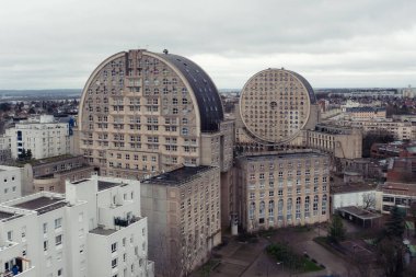 Brutalist Architecture in Suburban Paris clipart