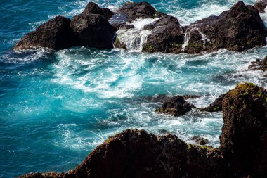 Portekiz 'in Madeira adasındaki sahil şeridi.