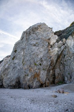 Yunanistan 'ın Skiathos adasındaki Lalaria plajı