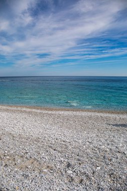 Yunanistan 'ın Skiathos adasındaki Lalaria plajı