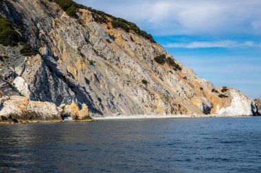 Yunanistan 'ın Skiathos adasındaki Lalaria plajı
