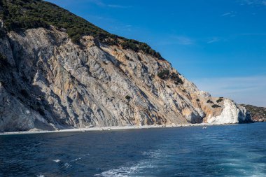 Yunanistan 'ın Skiathos adasındaki Lalaria plajı